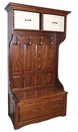 Amish Basket Top Hall Seat