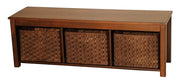 Amish Contemporary Bench with Baskets