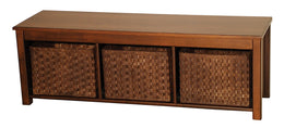 Amish Contemporary Bench with Baskets