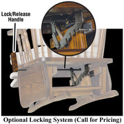 Amish 4 Poster High Back Swivel Glider