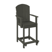 Amish Polybird Counter Height Fan Back Dining Chair