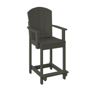 Amish Polybird Counter Height Fan Back Dining Chair