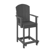Amish Polybird Counter Height Fan Back Dining Chair