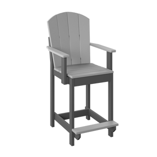 Amish Polybird Counter Height Fan Back Dining Chair