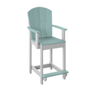 Amish Polybird Counter Height Fan Back Dining Chair