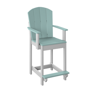 Amish Polybird Counter Height Fan Back Dining Chair