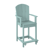 Amish Polybird Counter Height Fan Back Dining Chair