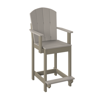 Amish Polybird Counter Height Fan Back Dining Chair
