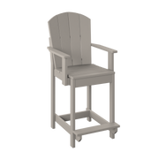 Amish Polybird Counter Height Fan Back Dining Chair