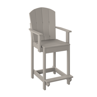 Amish Polybird Counter Height Fan Back Dining Chair