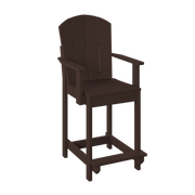 Amish Polybird Counter Height Fan Back Dining Chair