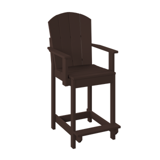 Amish Polybird Counter Height Fan Back Dining Chair