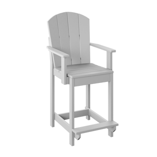 Amish Polybird Counter Height Fan Back Dining Chair