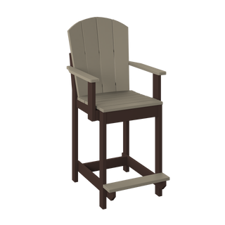 Amish Polybird Counter Height Fan Back Dining Chair