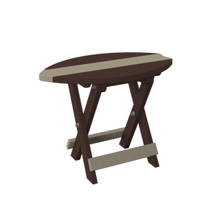 Amish Polybird  Surfboard Folding End Table